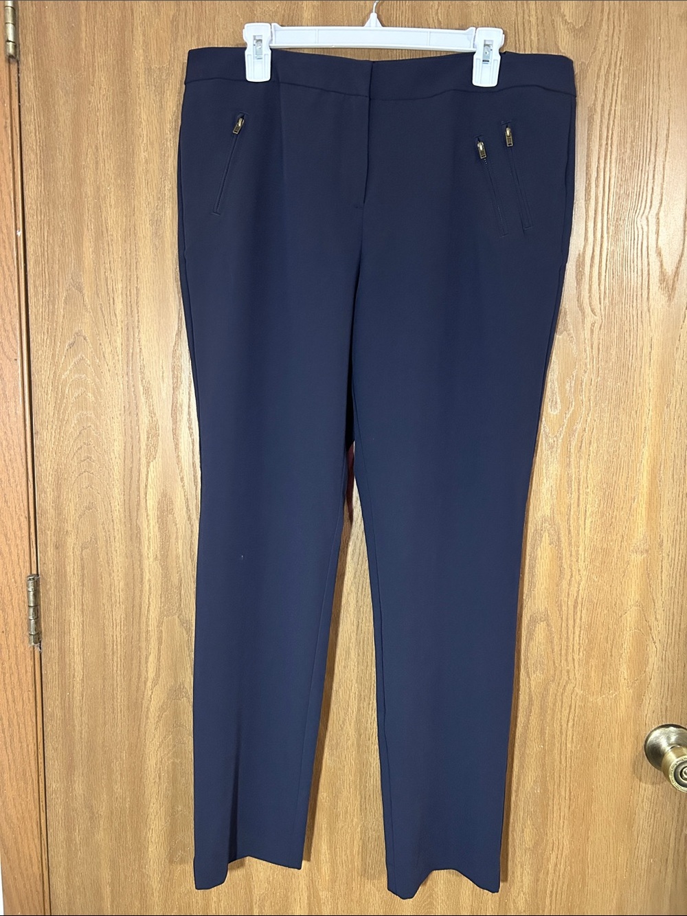 Worthington Dark Navy Straight-Leg Dress Pants